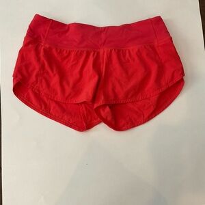 Orange Lululemon running shorts Sz4 (367)